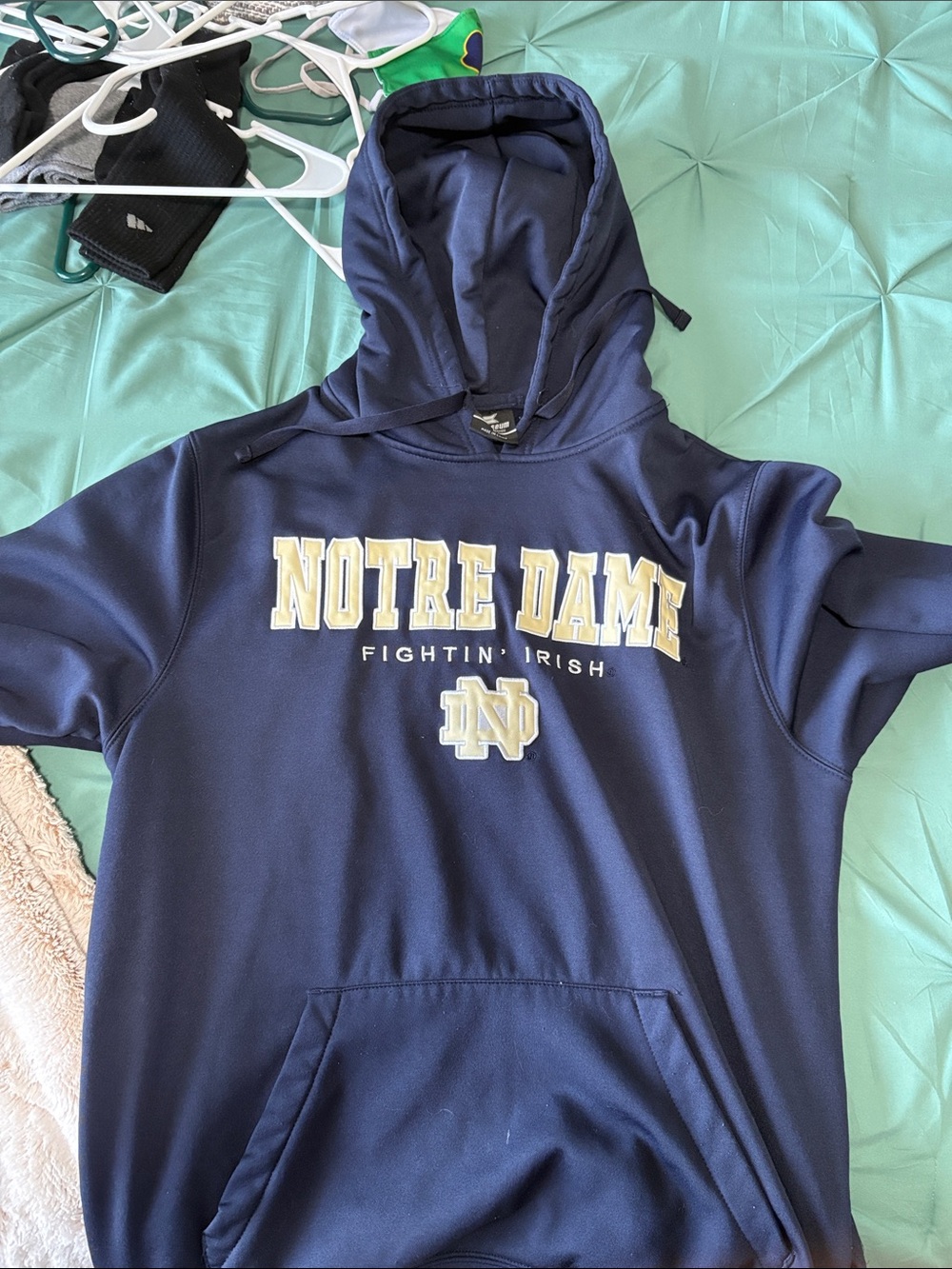 Colosseum Navy Notre Dame Fighting Irish Hooded Sweatshirt